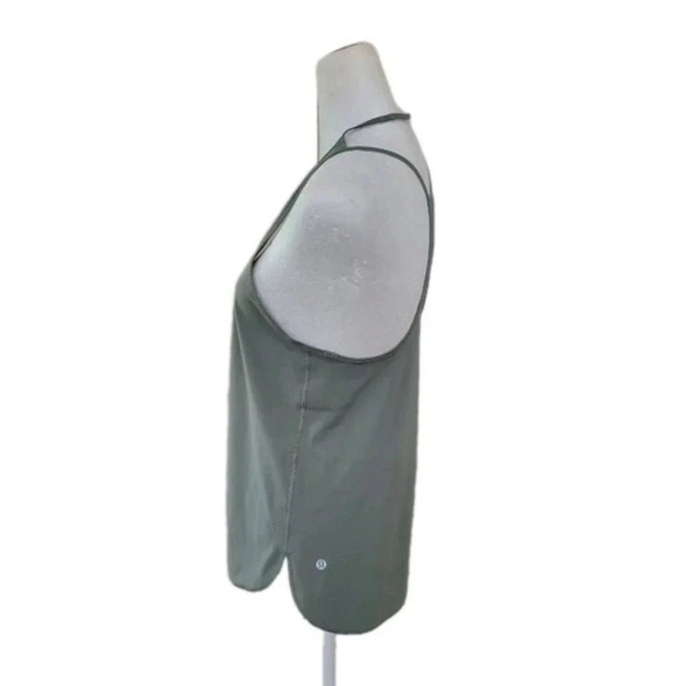 Athleisure Tank Top Racerback Summer Green Size 6 Breathable UPF‎ Gym Yoga